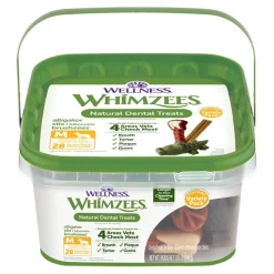 Whimzees Variety Value Box Natural Dental Dog Treats Medium 28 Count 1.85-lb