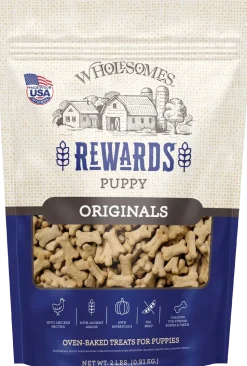 Wholesomes Rewards Puppy Originals Biscuits Oven-Baked Dog Treats Chicken 2-lb