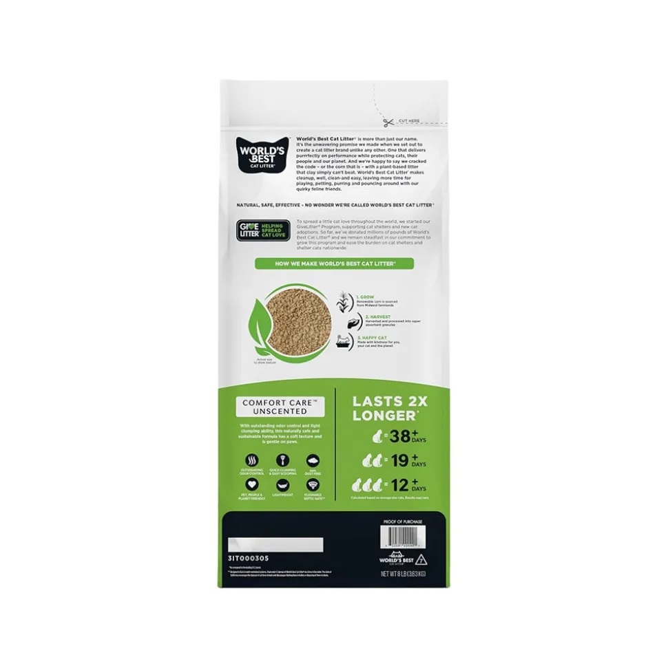 World's Best Cat Litter Original Unscented Formula 8-lb
