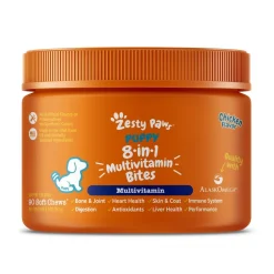 Zesty Paws Puppy 8-in-1 Multivitamin Bites Soft Chews for Dogs Chicken 90 Count 5.5-oz