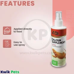 Zilla Calcium Food Spray Reptile Supplement 8-oz