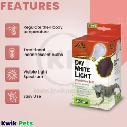 Zilla Day White Light Incandescent Bulb 150W