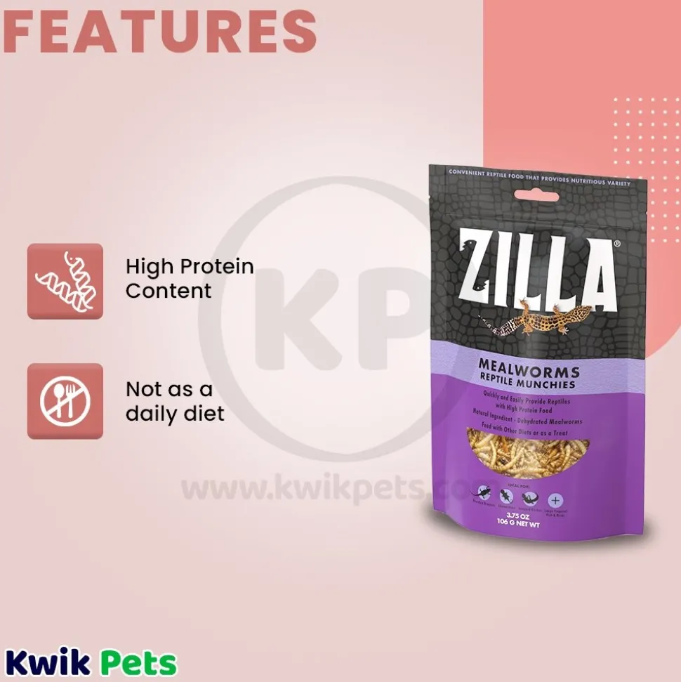 Zilla Mealworms Reptile Munchies 3.75-oz