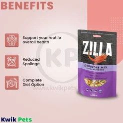 Zilla Omnivore Mix Reptile Munchies 4-oz