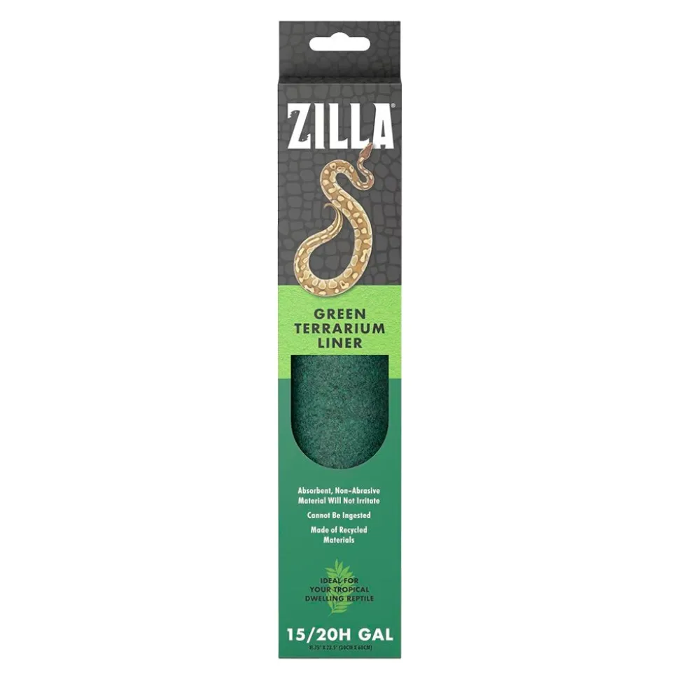 Zilla Reptile Terrarium Liners Green 15/20H/30X gal