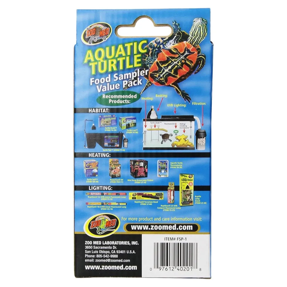 Zoo Med Aquatic Turtle Food Sampler Value Pack Display