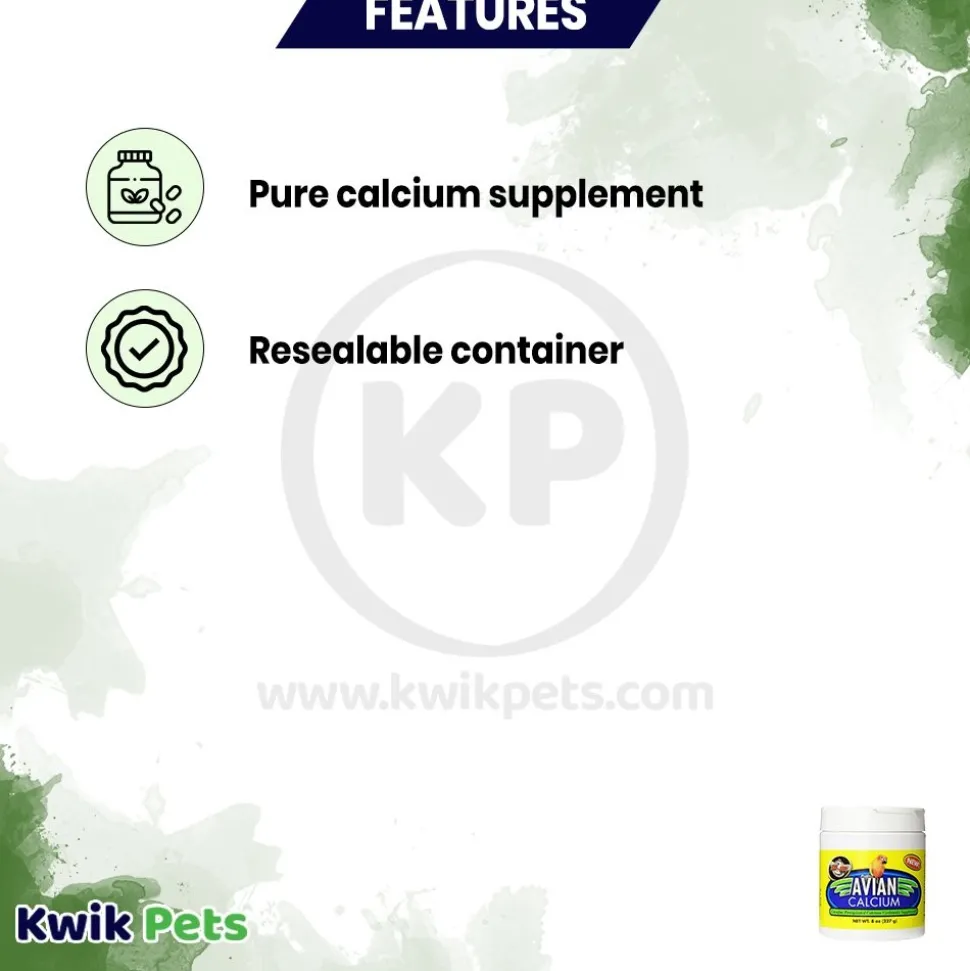 Zoo Med Avian Calcium Bird Supplement 8-oz