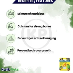 Zoo Med Bird Banquet Mealworm Formula Mineral Block Green Small 1-oz