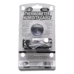 Zoo Med Black Digital Combo Thermometer Humidity Gauge