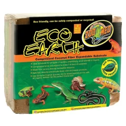 Zoo Med Eco Earth Compressed Coconut Fiber Substrate Brown 3 Count