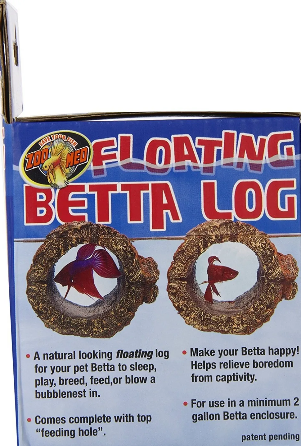 Zoo Med Floating Betta Log Aquarium Ornament Brown