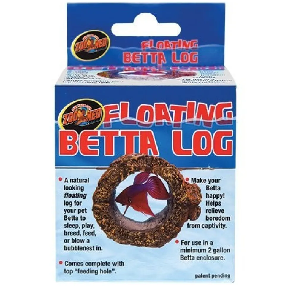Zoo Med Floating Betta Log Aquarium Ornament Brown