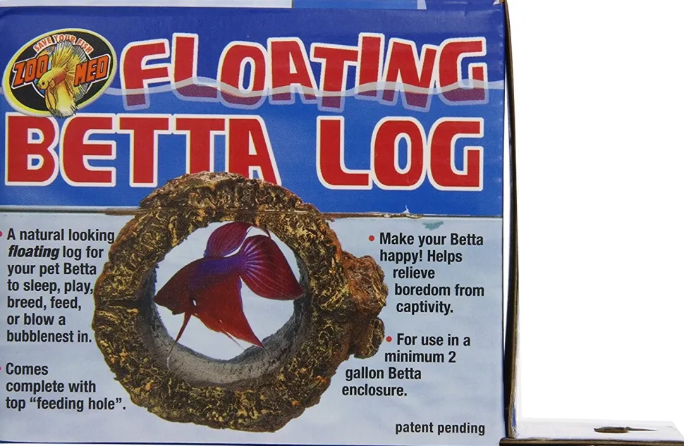 Zoo Med Floating Betta Log Aquarium Ornament Brown