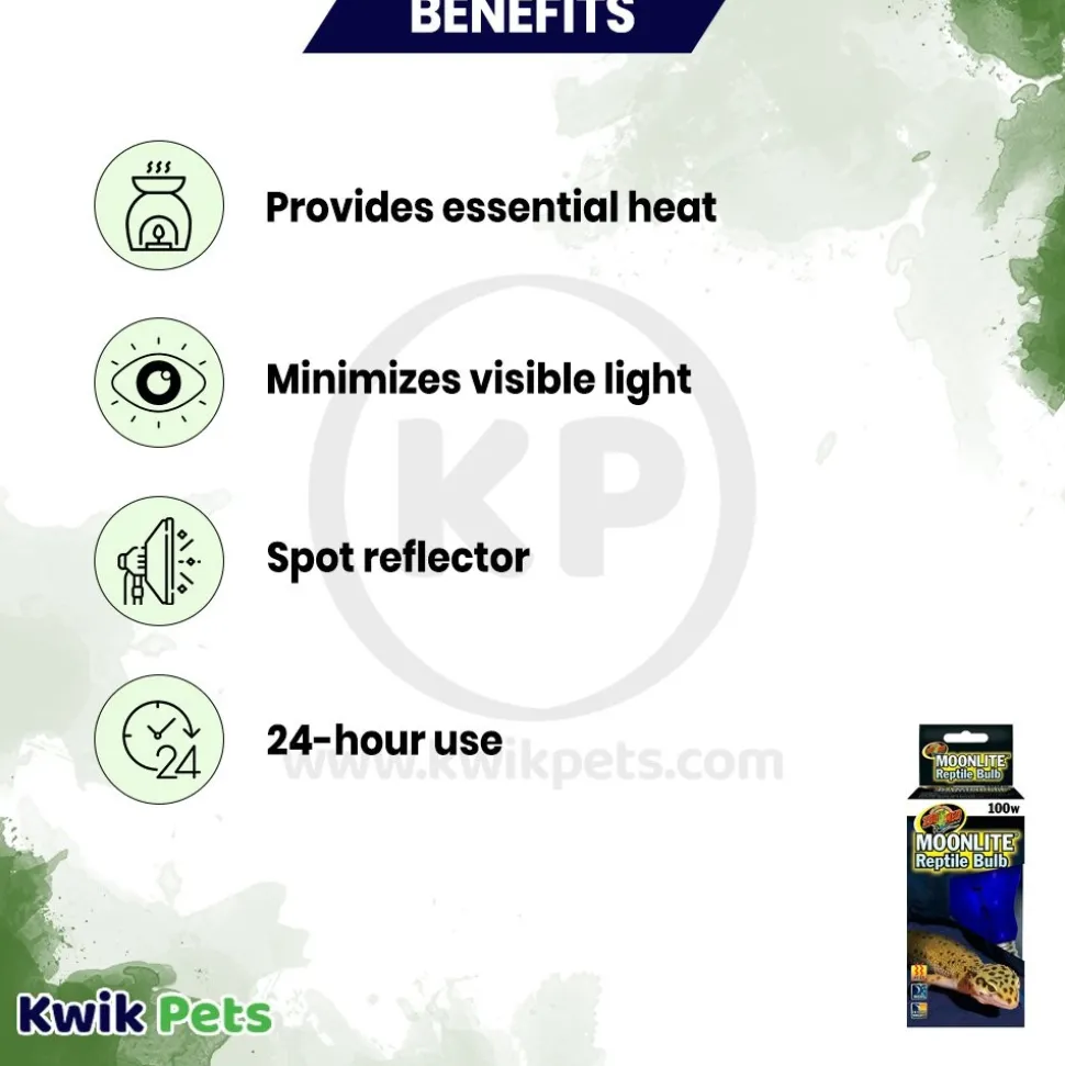 Zoo Med Moonlite Reptile Bulb Deep Blue 100W