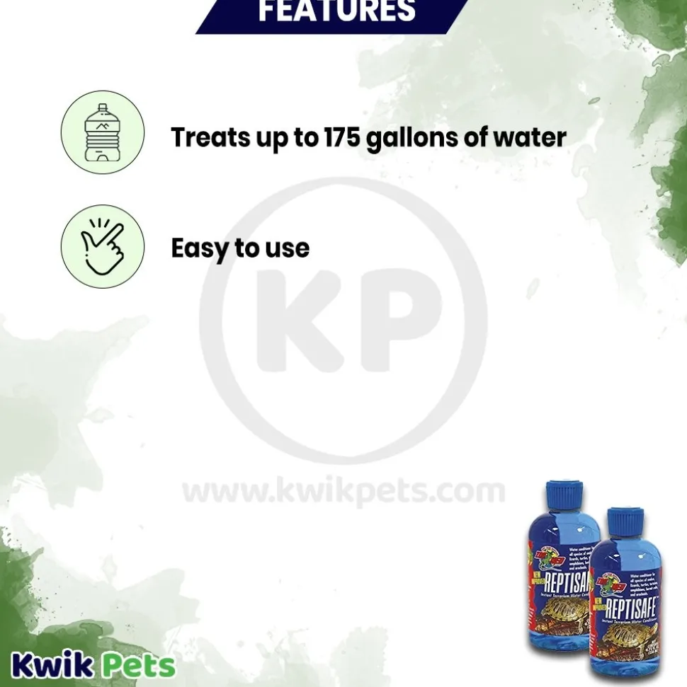 Zoo Med ReptiSafe instant Terrarium Water Conditioner 8.75-oz 2 Pack