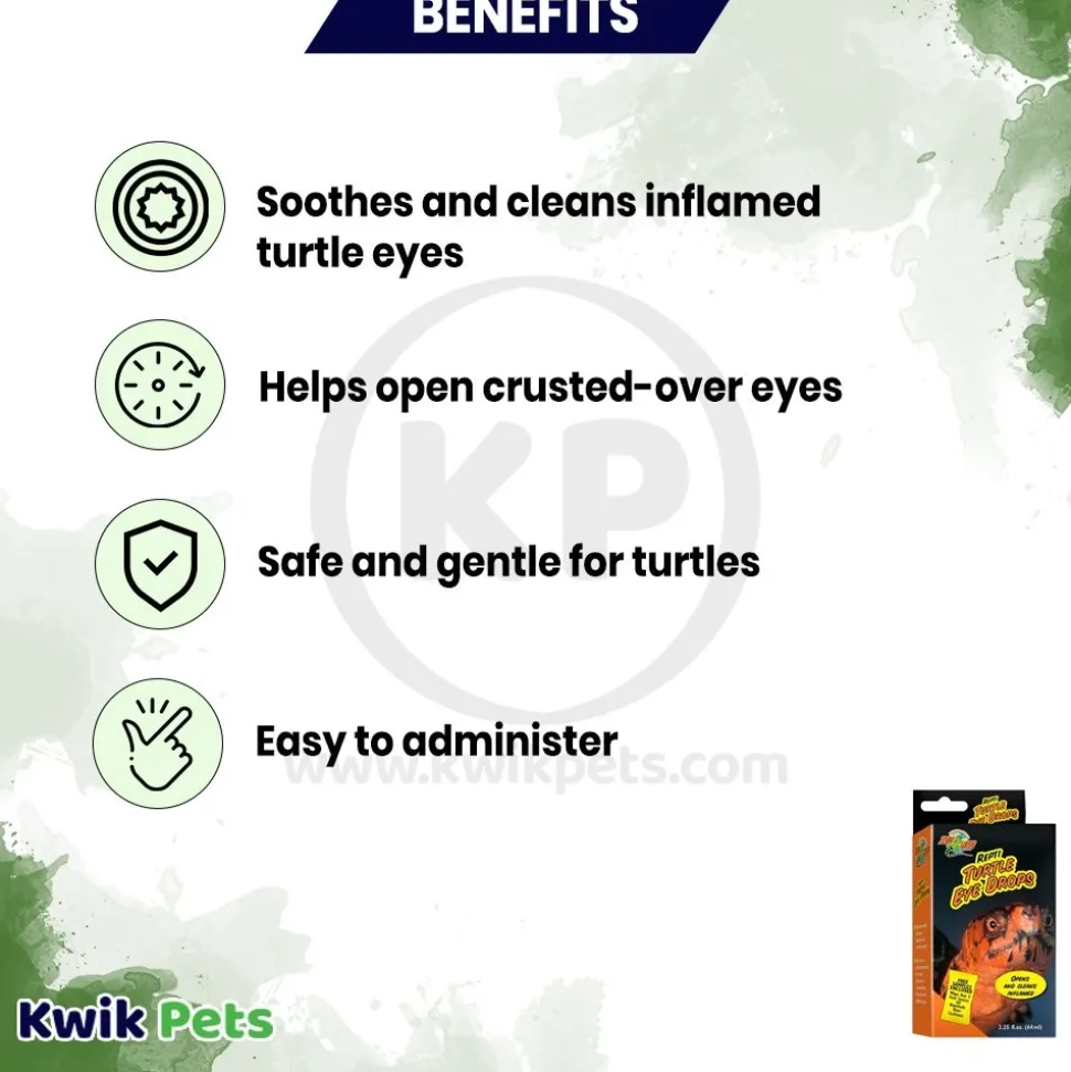 Zoo Med Repti Turtle Eye Drops for inflammed Eyes 2.25-oz