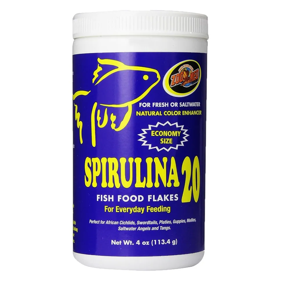 Zoo Med Spirulina 20 Flakes Fish Food 4-oz