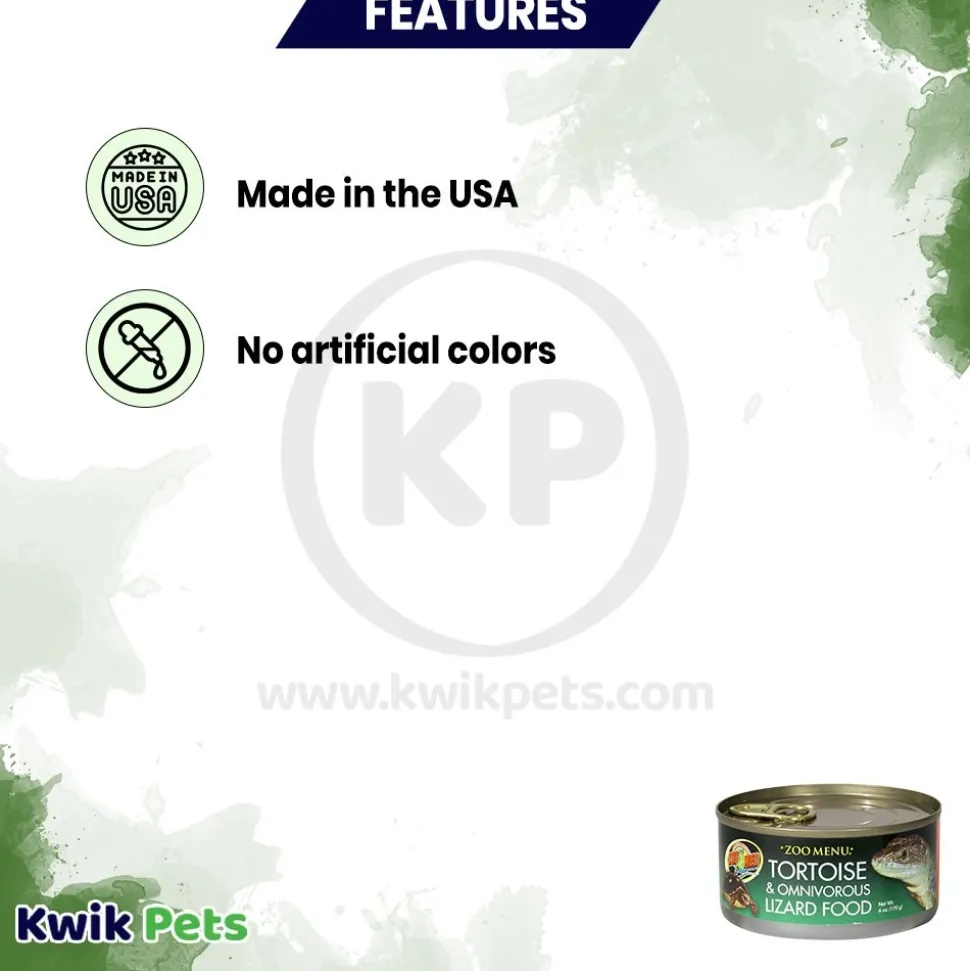 Zoo Med Tortoise & Omnivorous Lizard Wet Food 6-oz