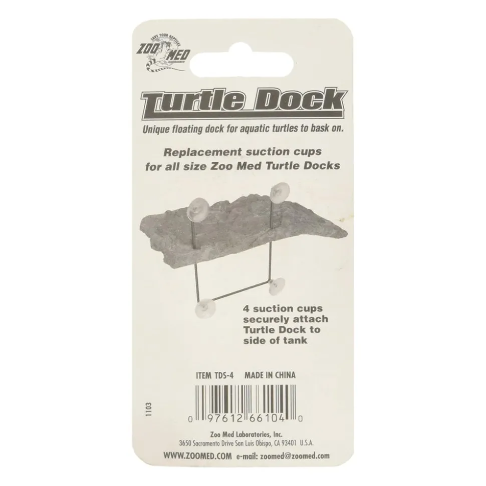 Zoo Med Turtle Dock Replacement Suction Cups Clear 4 Count