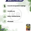 Zoo Med Yellow Digital Terrarium Thermometer
