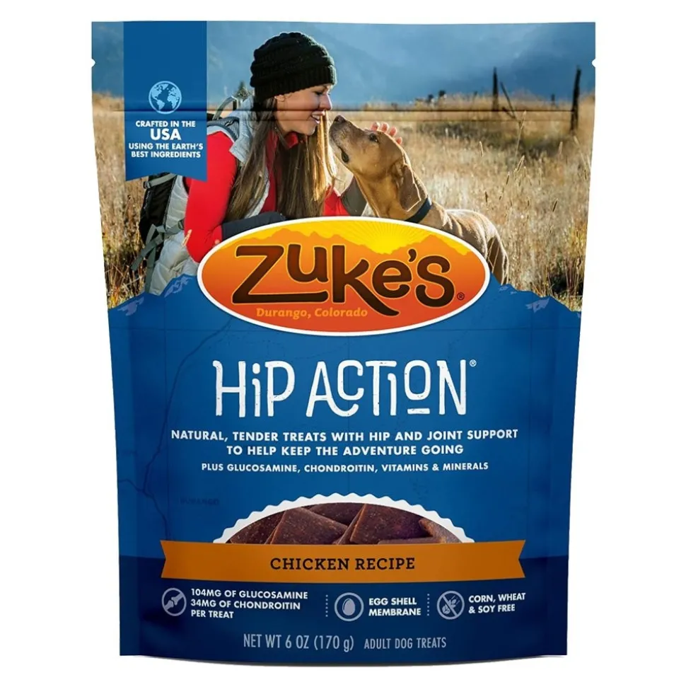 Zuke's Hip Action Soft & Chewy Dog Treats Chicken Recipe 6-oz