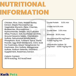 Zuke's Hip Action Soft & Chewy Dog Treats Chicken Recipe 6-oz