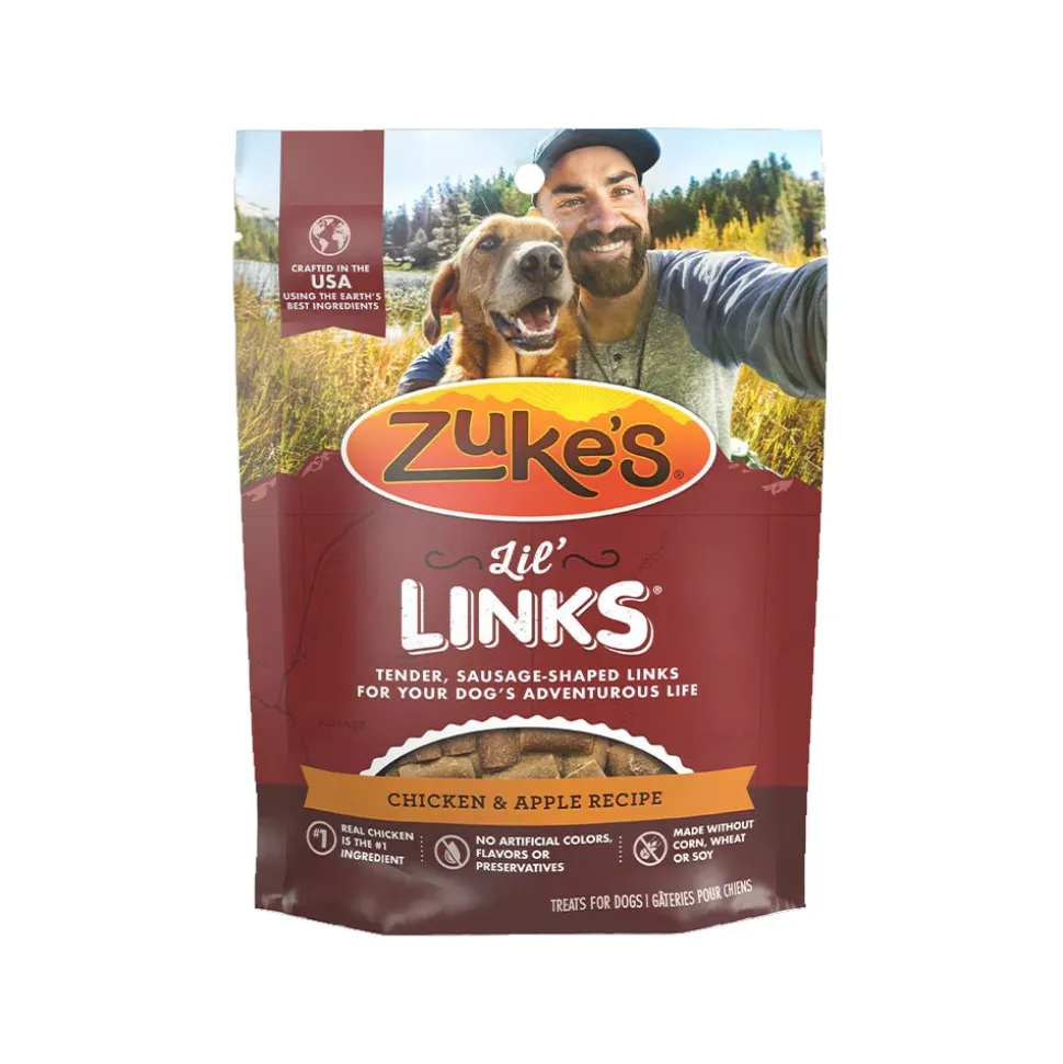 Zuke's Lil Links Soft & Chewy Dog Treats Chicken & Apple Recipe 6-oz