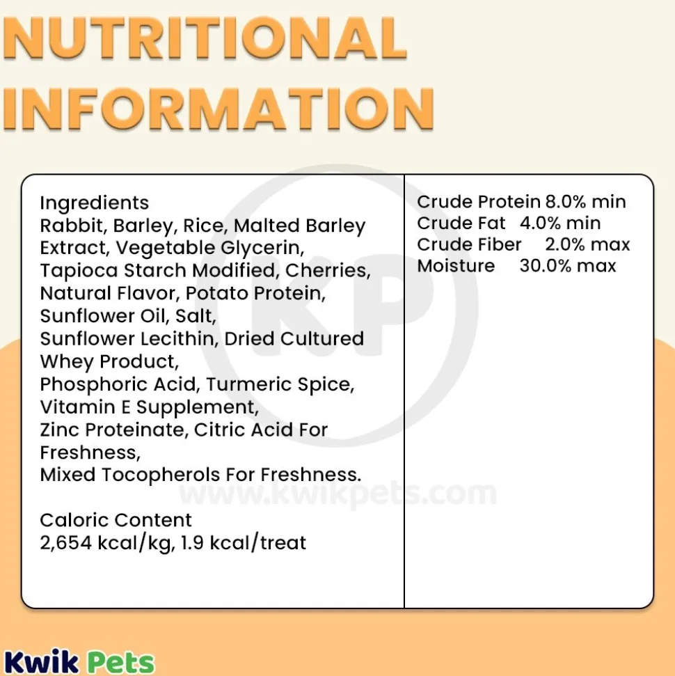 Zuke's Mini Naturals Training Dog Treats Rabbit Recipe 6-oz