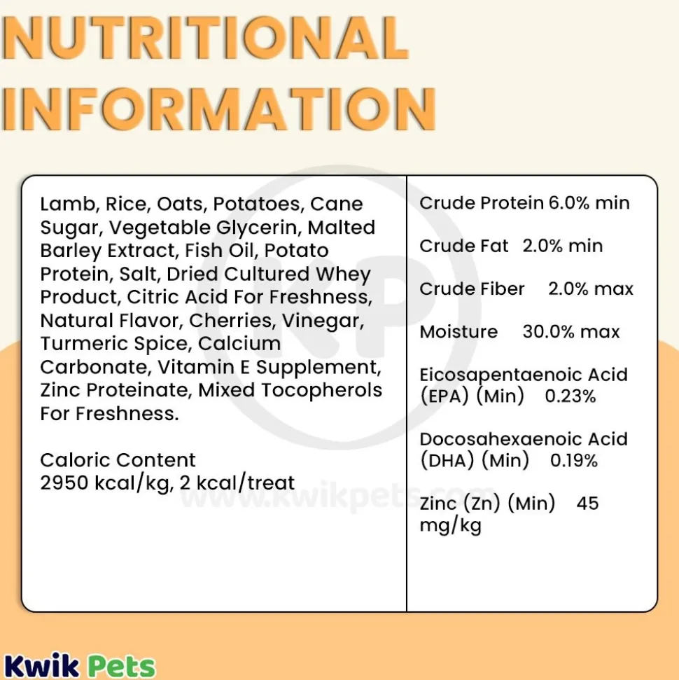 Zuke's Puppy Naturals Training Dog Treats Lamb Recipe 5-oz