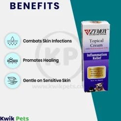 Zymox Topical Cream 0.5% Hydrocortisone Tube for Dogs & Cats 1-oz